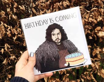 Game Of Thrones Birthday Card "Birthday Is Coming"