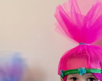 Trolls Princess Poppy Crown ~ Trolls Hair Headband ~ Troll Costume ~ Trolls Birthday Party ~ Princess Poppy Hair - Poppy Halloween Costume