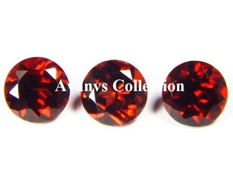 10 Piece Natural Garnet Loose Gemstone Faceted Cut Round shape Loose Stone High Quality