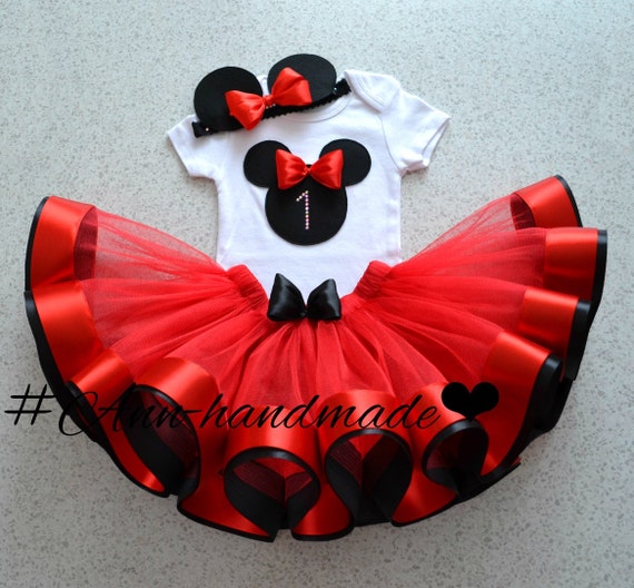First birthday outfit girl Mickey Mouse outfit First First birthday outfit girl Mickey Mouse outfit First