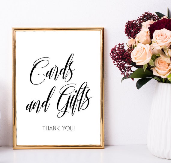 Wedding Gift Table Sign Cards And Gifts Simple Elegant Decor Decorations Wedding Gift Table Sign Cards And Gifts Simple Elegant Decor Decorations