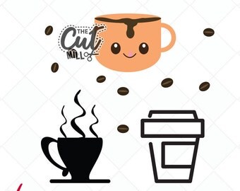 coffee svg, coffee dxf, food svg, jpg, png, digital stamps, cutting files, clip art, printable, Silhouette, Cricut, cup svg, starbucks svg,