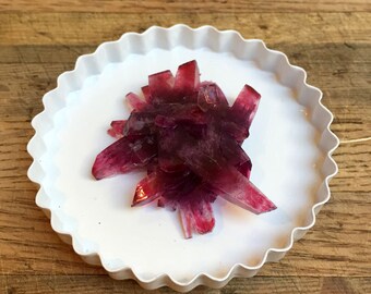 Purple/Maroon Flat-Spire Crystal