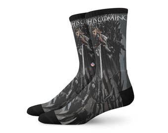 Jewish Game of Thrones Parody Socks | Jewish Clothing Yiddish Clothing Hanukkah Gift, Jewish Socks, Funky Socks, Cool Socks, Graphic Socks