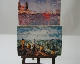 Miniature Dolls House Artist Painting Easel Set