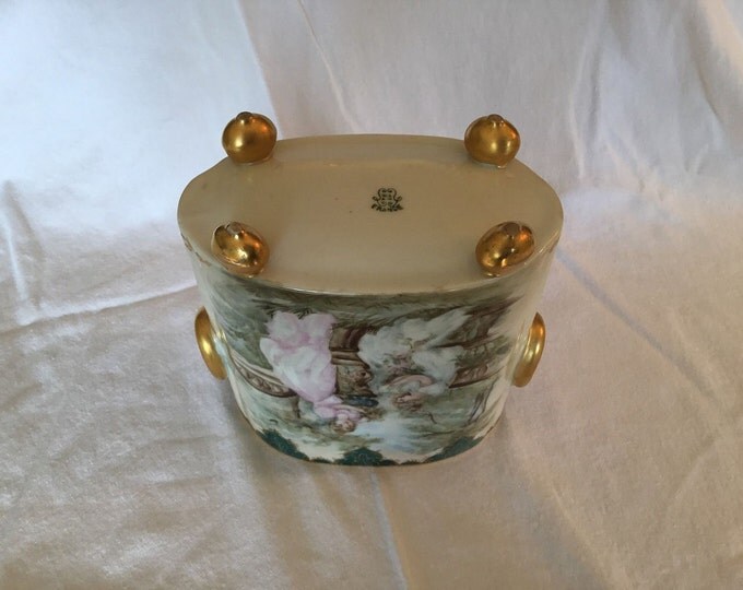 Rare And Beautiful Antique Victorian Guerin Limoges Cachepot