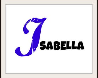 Handmade isabella name art | Etsy