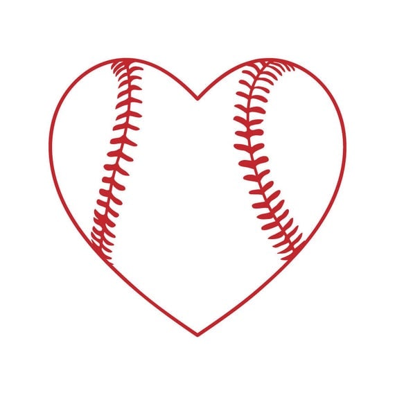 Download Baseball heart svg Baseball svg files Baseball cut file ...