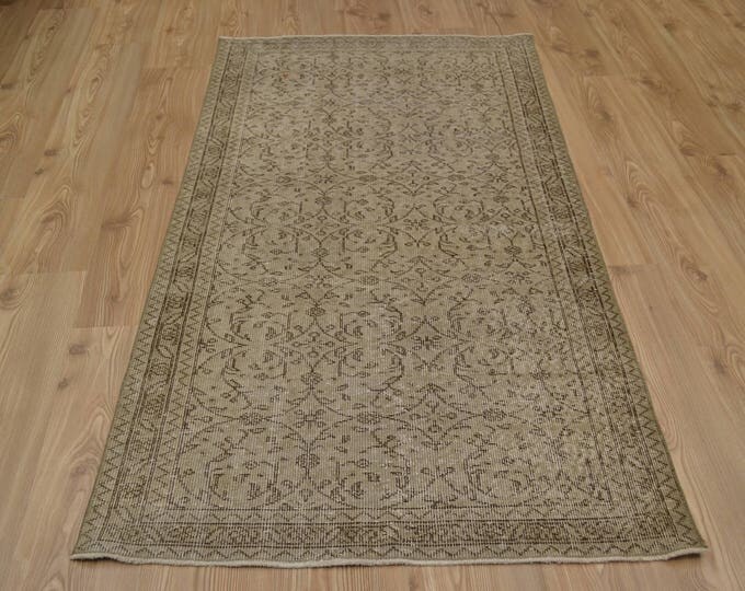 special pattern rug Hand Woven Vintage Rug Oushak Rug Area Rug Unique Rug Organic Wool Rug old Rug carpet * Free Shipping 6.46 x 3 Feet
