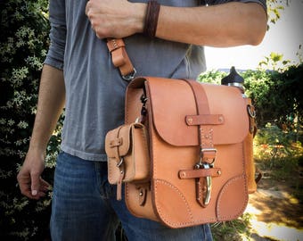 Leather Satchel | Modular | Russet Vegetable Tanned Leather | Handmade | USA Made | Made To Order
