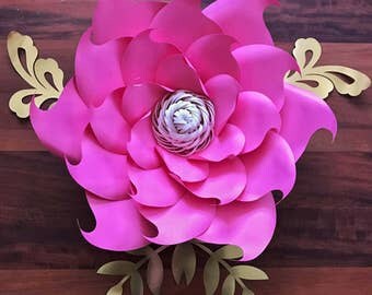 PDF Paper Flower template, Digital Version, The Dragon Flower, Now Including The Base - UPDATED -