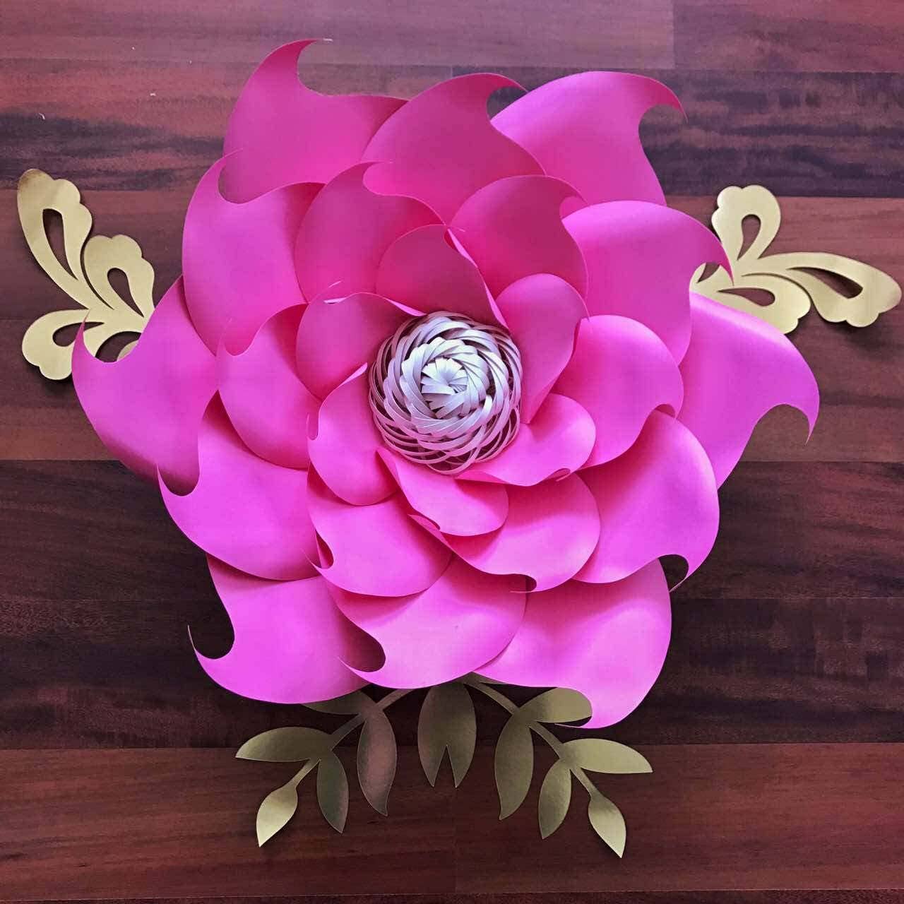 pdf petal 9 paper flower template digital version the