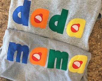 Mama or dada coordinating shirt for O-fish-ally ONE birthday tee. The BIG one first birthday shirt. Bobber, fishing, boating, vacation