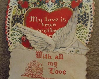 Heart and Dove Victorian Valentine