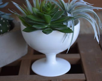 Vintage Milk Glass Pedestal Compote