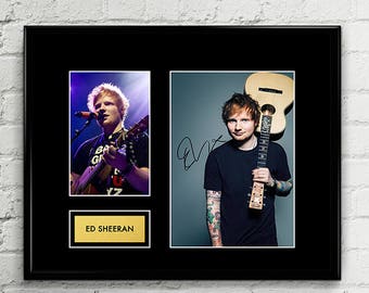 Ed Sheeran - Autograph - Signed Poster Art Print Artwork - Grammy Billboard