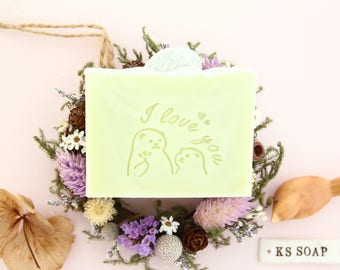 I love you Acrylic Glass Soap Stamp