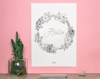 Poster "HELLO WREATH"
