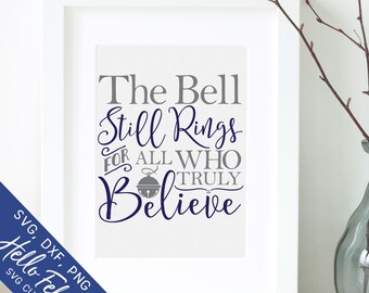 Christmas Svg, Santa Svg, Believe Svg, Jingle Bell Svg, Dxf, Jpg, Svg files for Cricut, Svg files for Silhouette, Vector Art, Clip Art