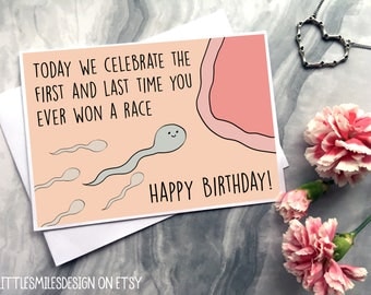 Sperm Race - Funny Birthday Card