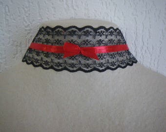 Crew neck collar lace chic & trend