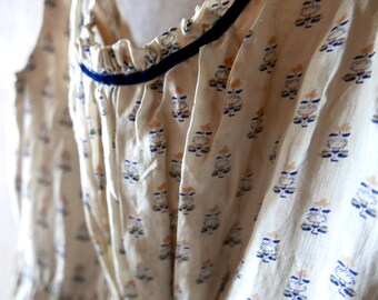 Antique Victorian Printed Silk Child's Dress