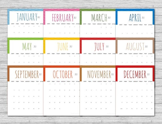 2017 Chevron Calendar