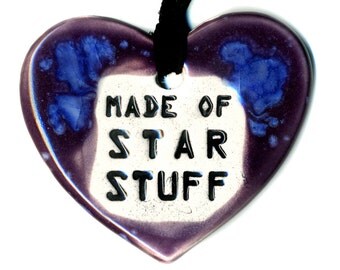 Made of Star Stuff Ceramic Necklace in Purple and Blue
