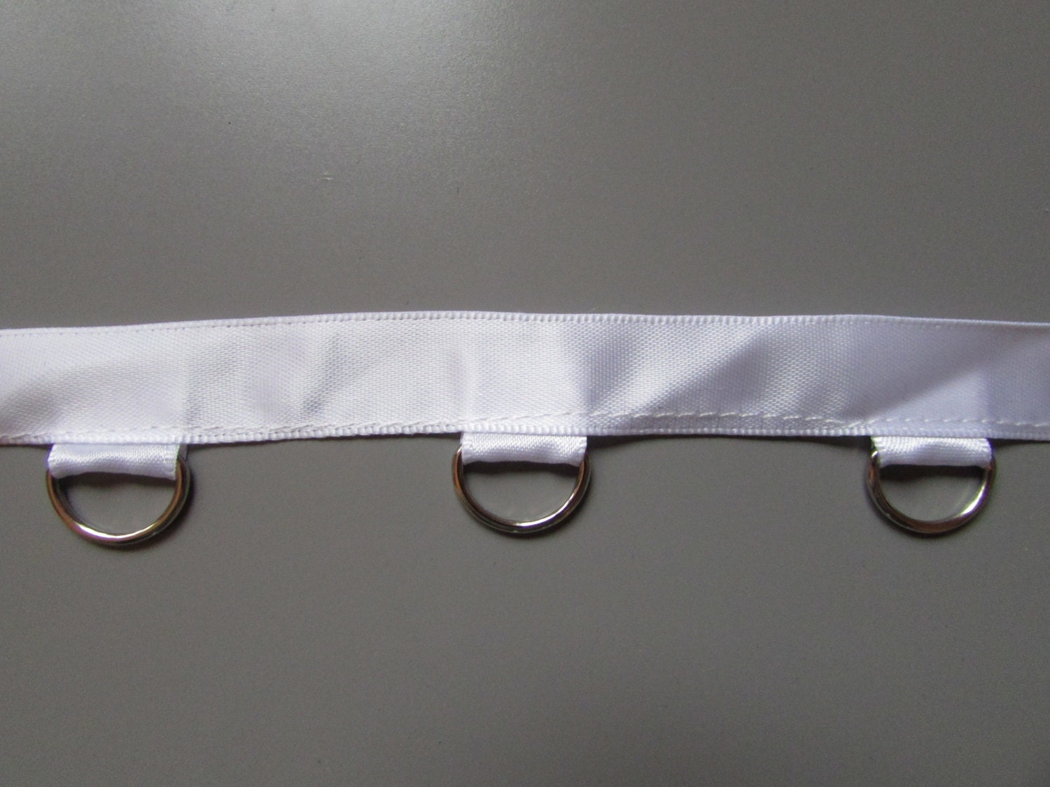 Satin D Ring 1.5cm Tape x 1 metre available in black or white for