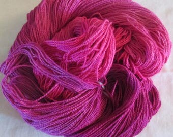 Handpainted Yarn - 4/2 Soft Cotton Yarn STRAWBERRY SHORTCAKE