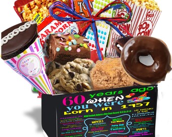 60th Birthday Gift for women, 1957 60th Birthday Gift, Gourmet Fresh Made in our Bakery!