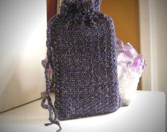 Lenormand bag / lenormand pouch / knit lenormand pouch / mini drawstring bag / oracle pouch / divination / oracle card bag / mini oracle bag