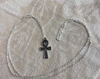 Ankh Necklace, ankh jewelry, boho necklace, silver ankh necklace, ankh jewelry,