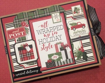 Christmas Mini Album, Holiday Album, Photo Album, Christmas, Gift, Photo Journal
