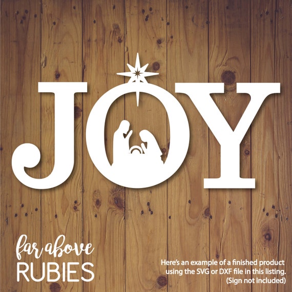 Download JOY Nativity Christmas SVG, DXF, png, jpg digital cut file ...