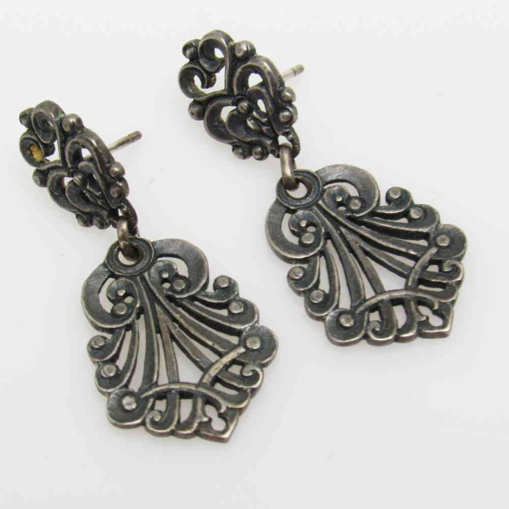 James Avery Sterling Earrings Pendant Drop Vintage Jewelry
