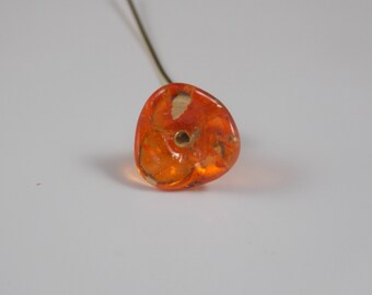10/12mm, New Czech, Sunshine Dust, 3 Petal Flowers, 25 pieces