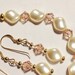 Two Sets Satin Twisted Pearl & Crystal Bracelet and Earrings