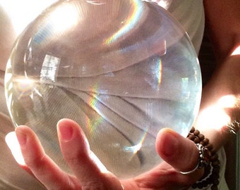 150mm GAZING SPHERE Crystal Clear Orb Magic Scrying 6" Inch Gemstone Mineral Fortune Teller Quartz Ball