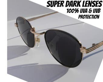Vintage Round Sunglasses, John Lennon Glasses, P3 Eyeglasses, Great Gatsby Sunglasses, 1980s Deadstock, 1920s Round Glasses