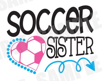 SVG DXF Commercial/Personal Use Soccer Sister Silhouette Cameo Cut File
