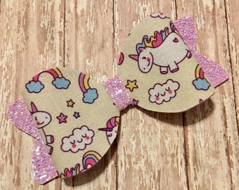 Unicorn hair bow/headband/hair clip/glitter bow