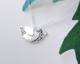 Bird Necklace, Bird Jewelry, Single Bird Necklace, Handmade Solid Silver Necklace, Fine Silver Bird Necklace, One Of A Kind Necklace, OOAK