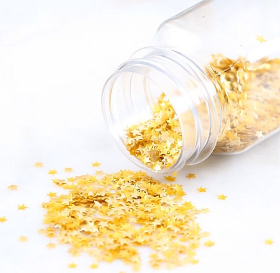 Gold Star Glitter Sprinkles Edible Gold Star Glitter Edible