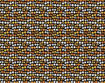 Ghouls Eye Orange Glow In The Dark Fabric by Riley Blake Designs - you choose the cut
