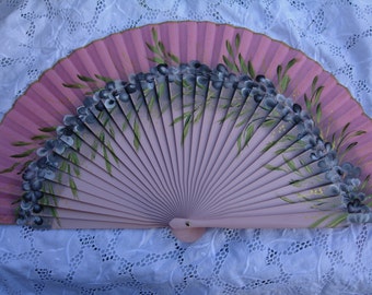 hand painted spanish fan FREE SHIPPING
