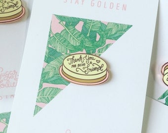 Thank You For Being A Friend, Golden Girls Cheesecake Enamel Pins/ Lapel Pins