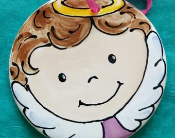 Christmas Ornament, Santa Claus Ornament, Baby's 1st Christmas, Personalized Ornament, Xmas Ornament, Christmas Gift, Christmas Swap, Angel