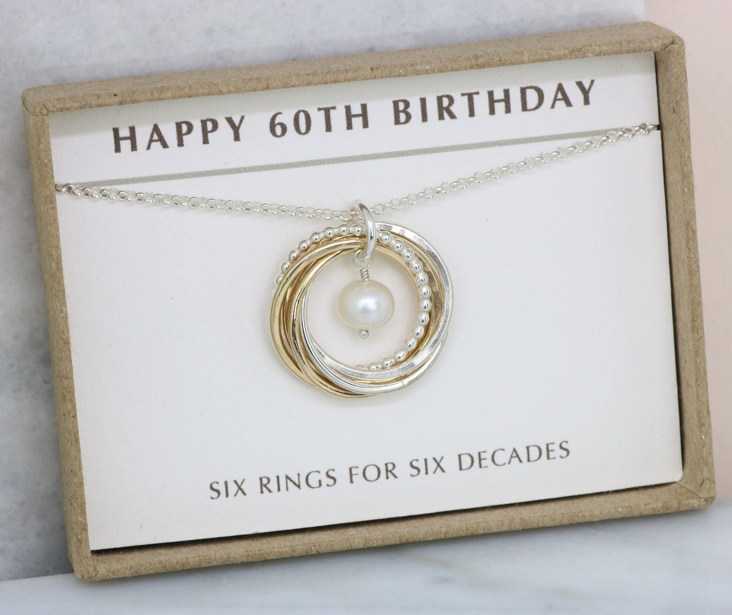 60th birthday gift pearl necklace 6 year anniversary gift