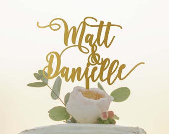 First Names Cake Topper - Custom Name Cake Topper - Wedding Cake Topper - Personalized Wedding Cake Topper - Name Cake Topper